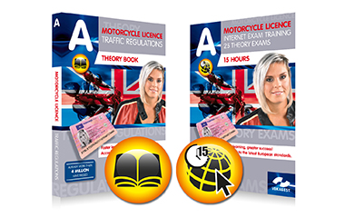 Theory book Motorcycle + 15 hours Internet exam training